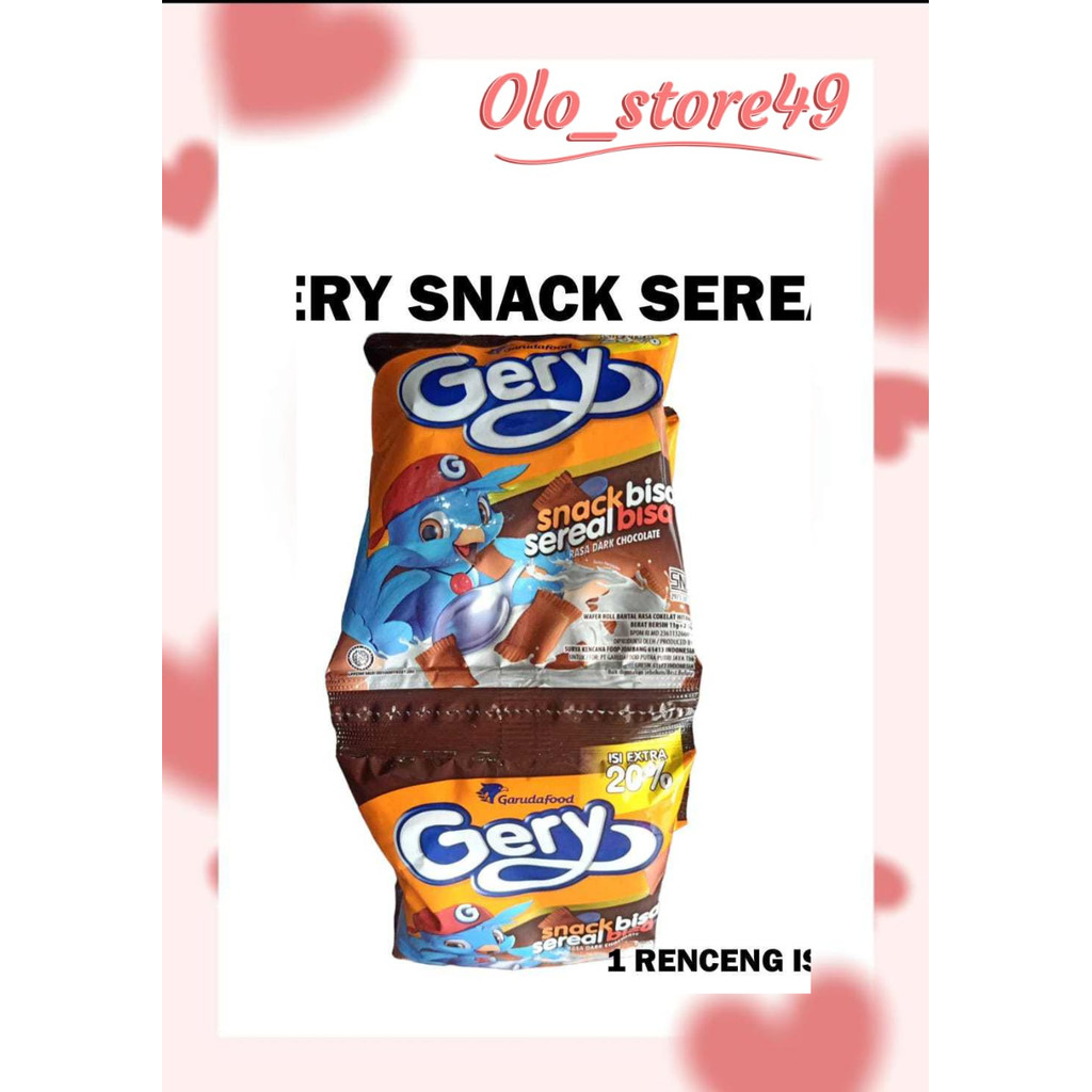 

OLO49 GERY WAFER ROLL BANTAL 1 Renceng Isi 10pcs Snack Sereal