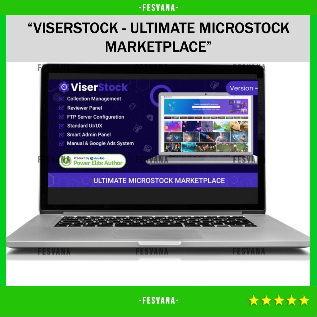 SOURCE CODE APLIKASI WEB VISERSTOCK - ULTIMATE MICROSTOCK MARKETPLACE D171 FESVANA