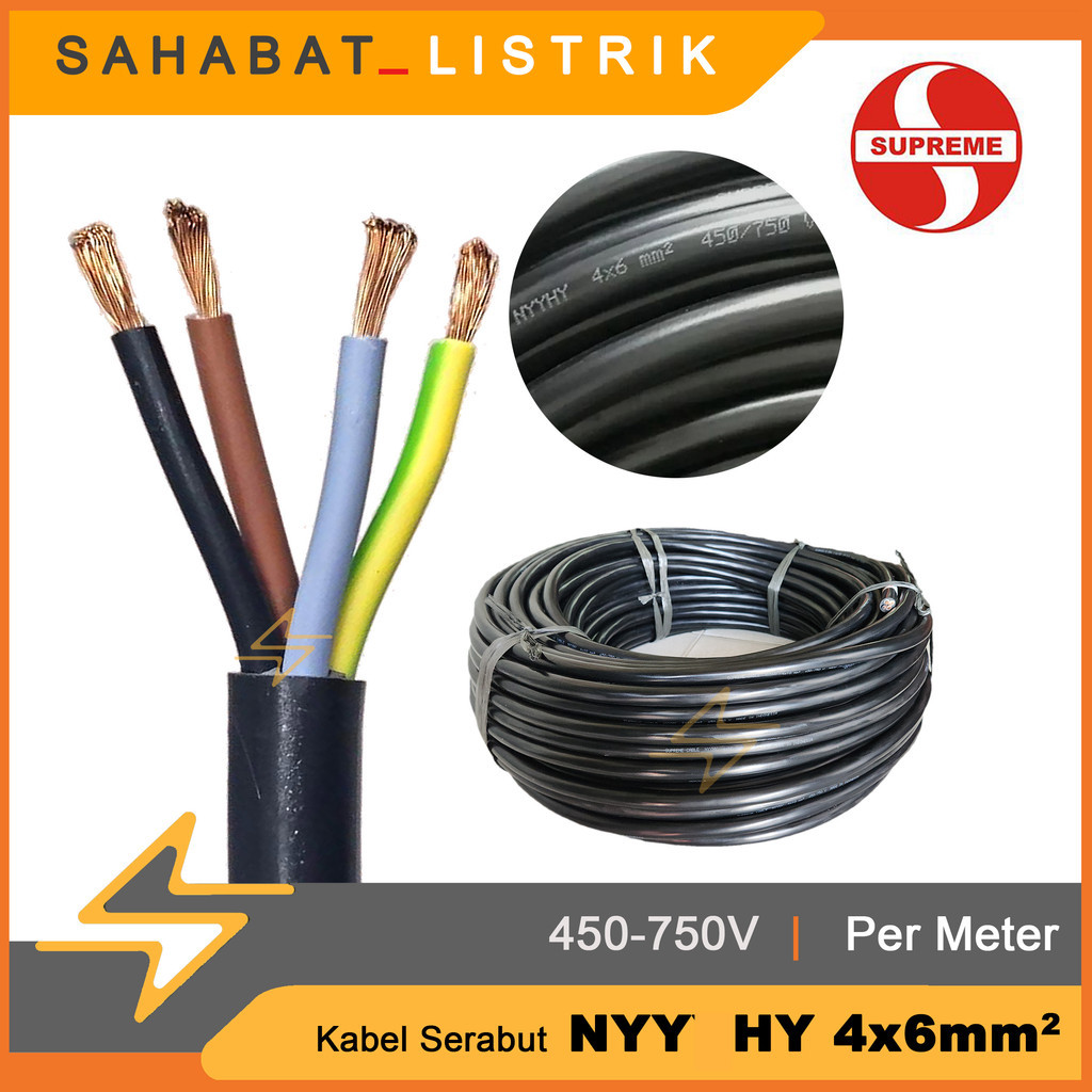KABEL SERABUT SUPREME NYYHY 4x6 METERAN