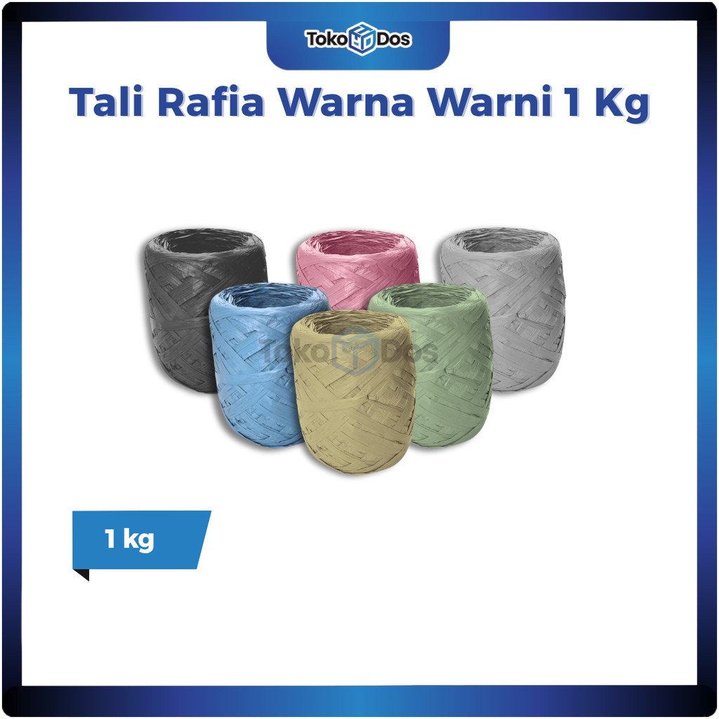 

(1 pcs) Tali Rafia Plastik Warna Warni 1 Kg Cap Angsle Tebal dan Kuat