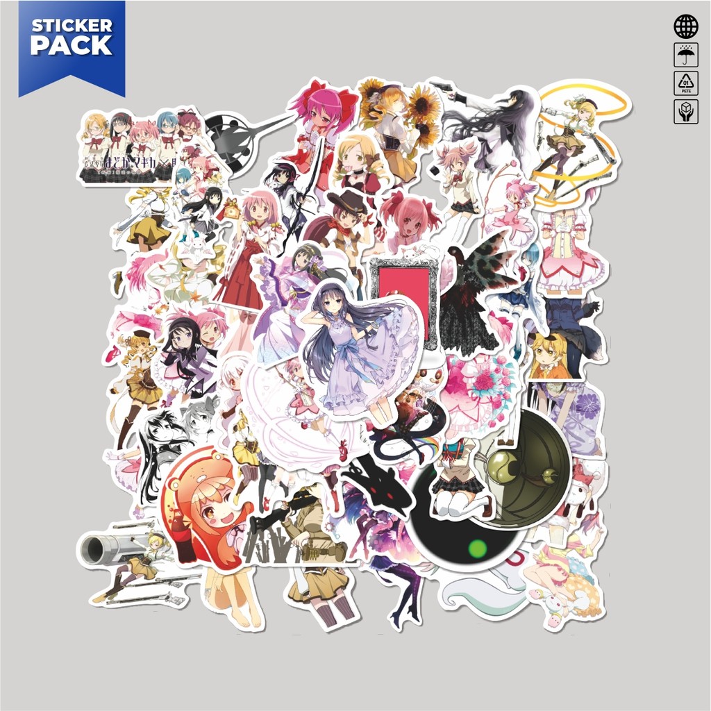 

[100PCS]Stiker Pack Stiker Anime Puella Magi Madoka Magica Sticker Aesthetic Vinyl Anti Air Dekorasi Sticker Laptop Buku Journal Koper Helm Casing HP Gitar Helm Skateboard