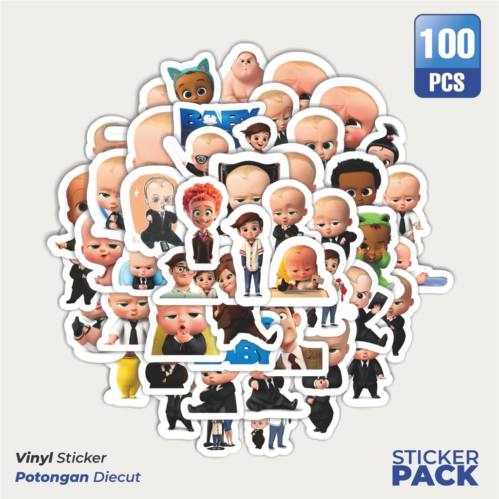 

Stiker Vinyl Stiker Kartun The Baby Boss Stiker Waterproof Aesthetic- Untuk Laptop, Motor, dan Helm - Paper Stationery Pack