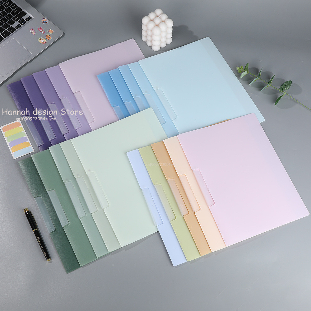 

Side Opening PP Gradient Folder A4 Pull Rod Data Test Paper File Folder Bag Desk Organizer Office Students Storage Supplies