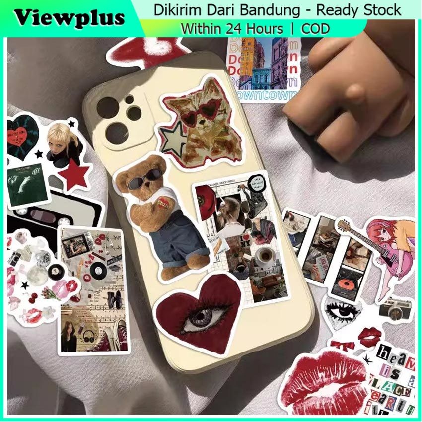

50Pcs Sticker Y2K Aesthetic Waterproof Lucu Gaya Retro untuk Laptop Buku Jurnal Koper Koper Casing Phone