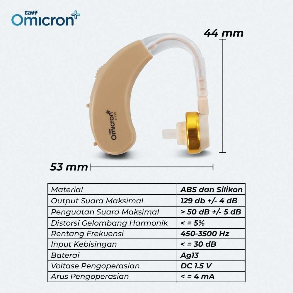 TaffOmicron Alat Bantu Dengar Telinga Lansia Orang Tua Hearing Aid Penguat Pengeras Pendengaran Suar