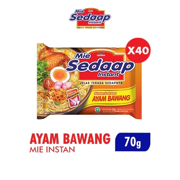 

Sedaap Mie Instan Ayam Bawang Bag 70 gr