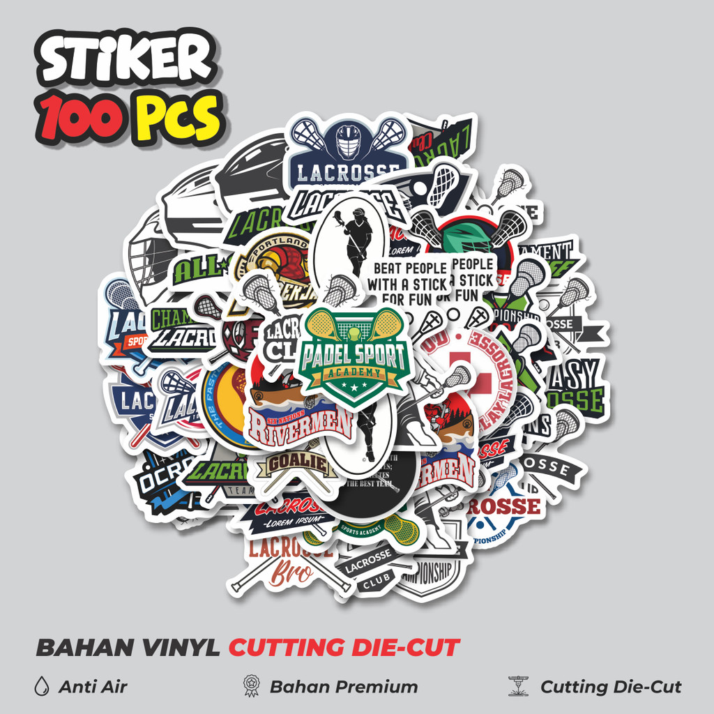 

Terbaru! 50 pcs Stiker Lacrosse Sport [Permainan Olahraga Lacrosse] Dekorasi Lucu Kreatif untuk Notebook, Skateboard, HP