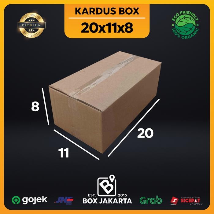 

KARDUS BOX uk 20x11x8 CM Kotak Packaging Corrugated SHEET POLOS