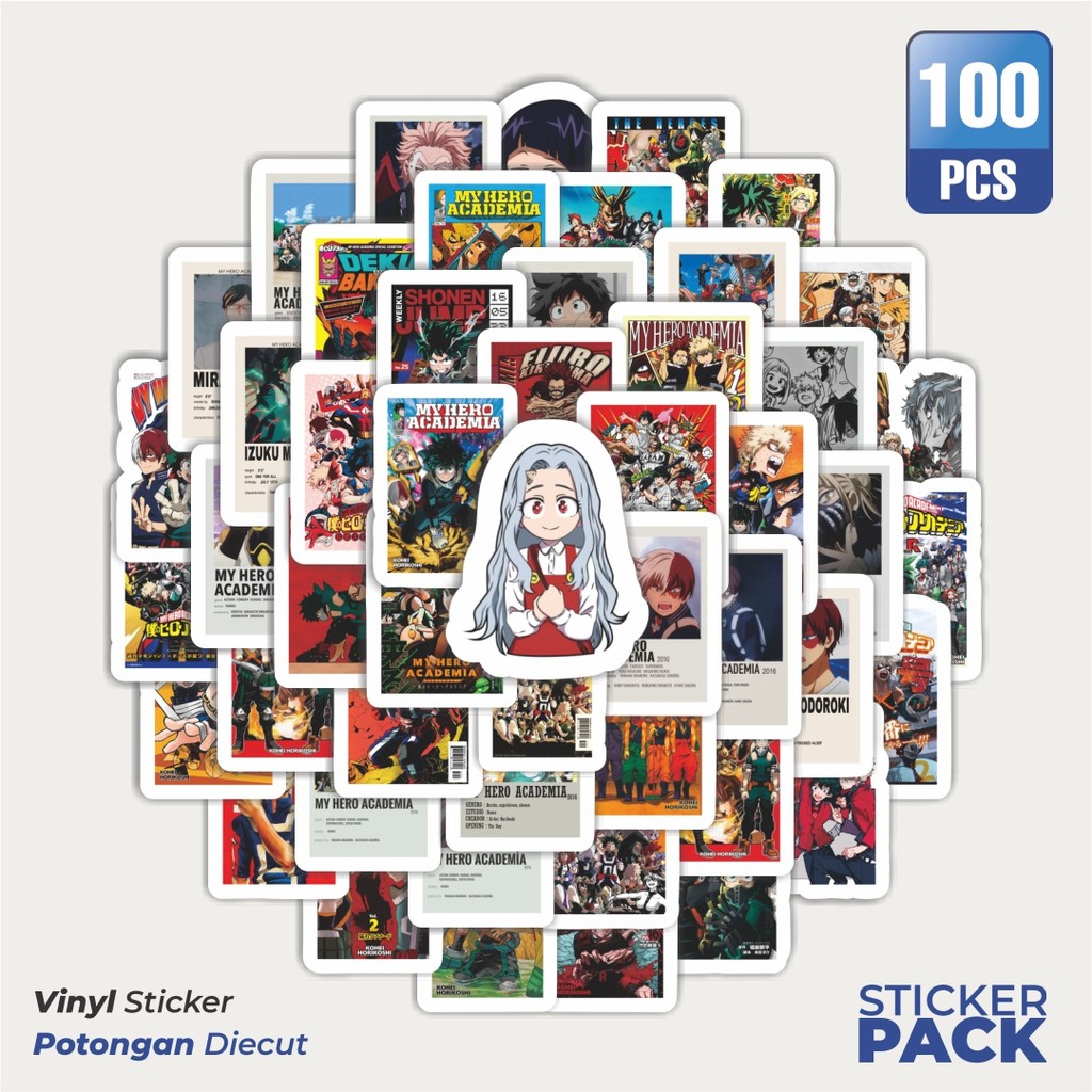 

Stiker Vinyl Stiker Poster Desain Anime Jepang My Hero Academia Waterproof Aesthetic- Untuk Laptop, Motor, dan Helm - Paper Stationery Pack