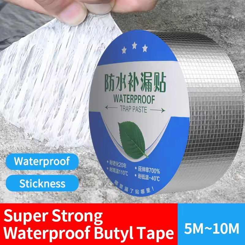 

Lakban Anti Bocor Aluminium Foil – Butyl Waterproof Flex Tape, Lem Sealant Super Kuat, Tahan Air & Panas, Anti Bocor untuk Atap, Pipa, Talang Air, Dinding, dan Perbaikan Rumah