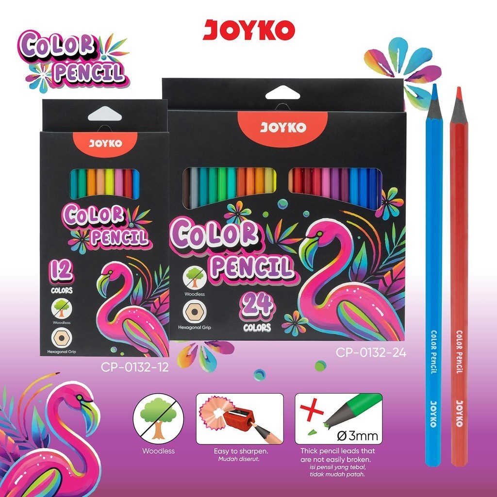 

JOYKO Woodless Color Pencils Pensil Warna Tanpa Kayu CP-0133