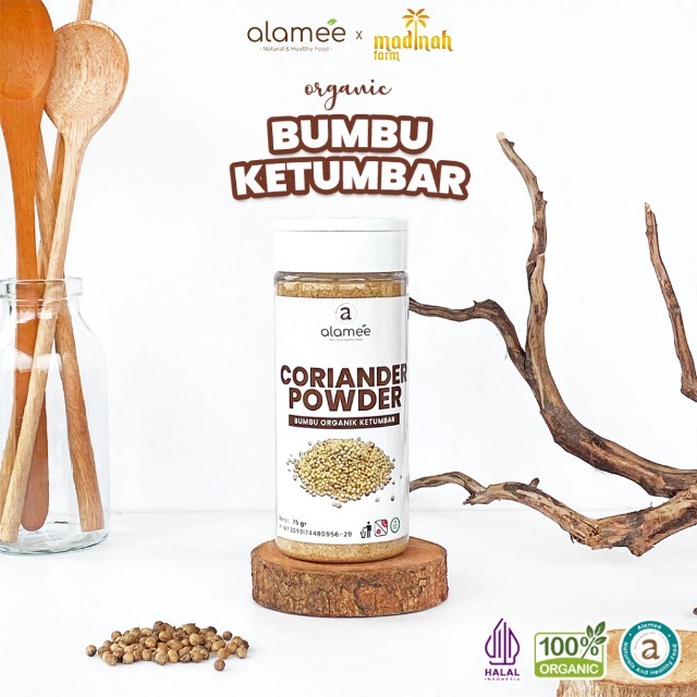 

ALAMEE Ketumbar Bubuk Organik Bumbu Dapur Instan Coriander Powder Murni Asli Tanpa Campuran 75gr madinah