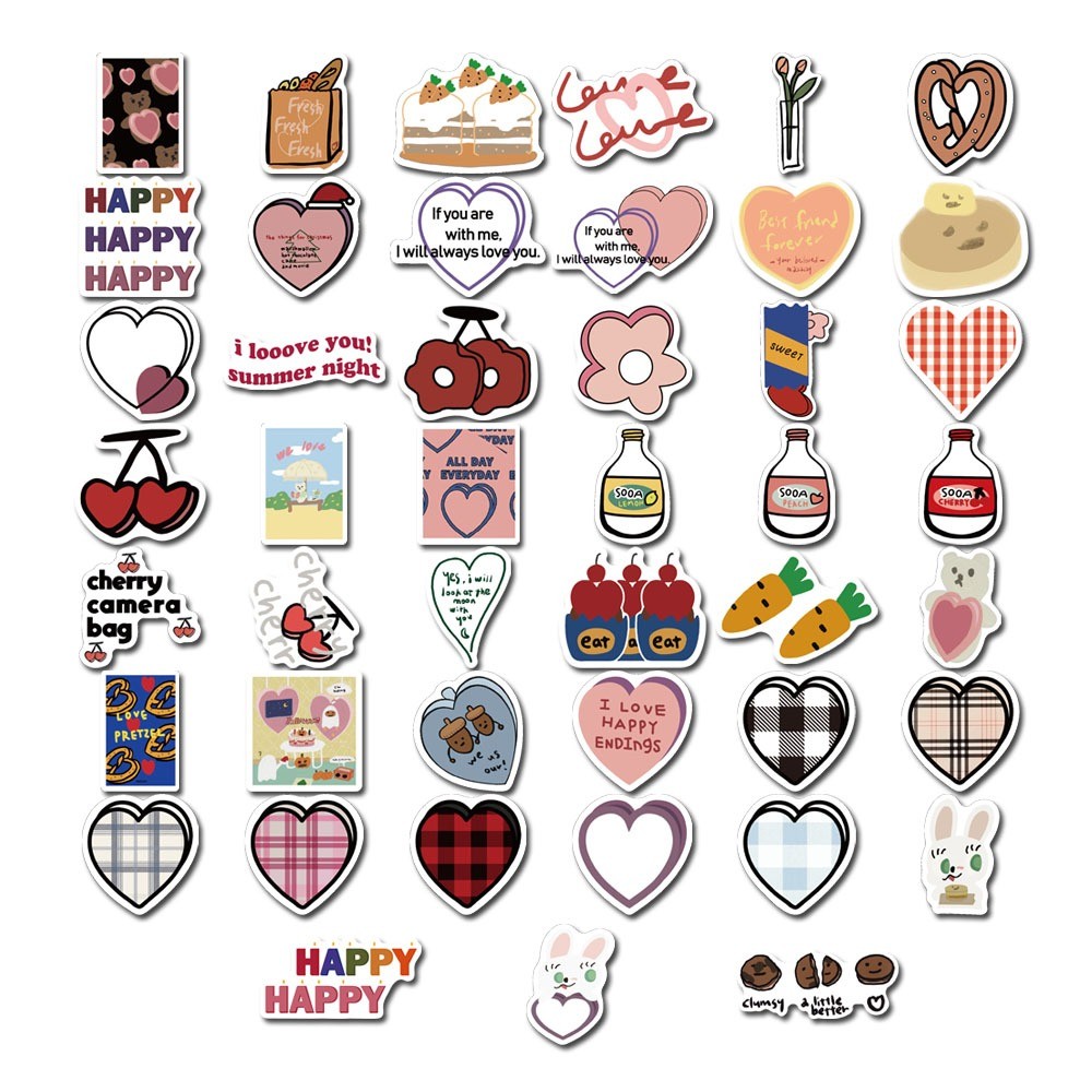 

Stiker Gaya Korea yang lucu stiker untuk Buku Tempel/Buku Harian/HP/Dekorasi Laptop/Sticker Helm Tahan Air Vinil/Stiker Tablet Ponsel stiker tahan air berperekat