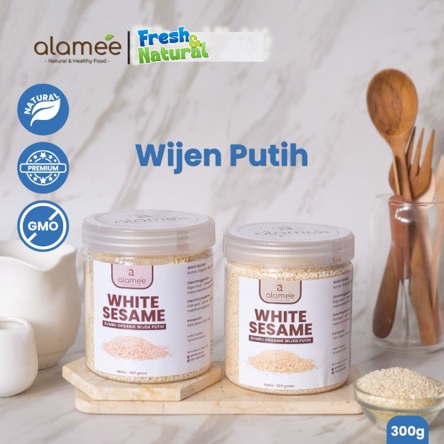 

ALAMEE Wijen Putih White Sesame Seed Seeds Bumbu Masak Dapur masakan Instan Organik Masak Rempah fresh and natural