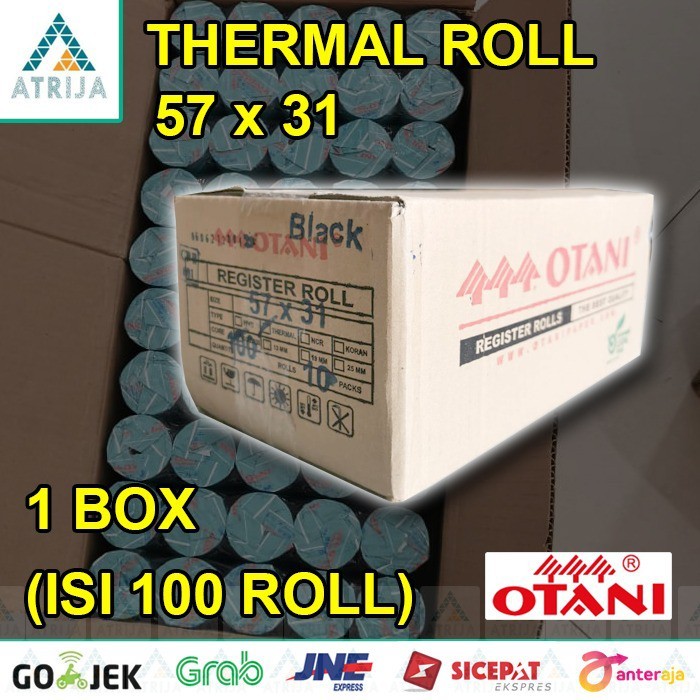 

1 BOX Thermal Paper Roll OTANI 57x31 57x30 58x30 Coreless. Kertas Thermal Kertas Struk Kasir