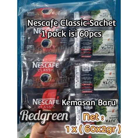 

Mumpung Murah Kopi Nescafe Classic Sachet 2gram 1 pack isi 60 renceng 60pcs 60sachet