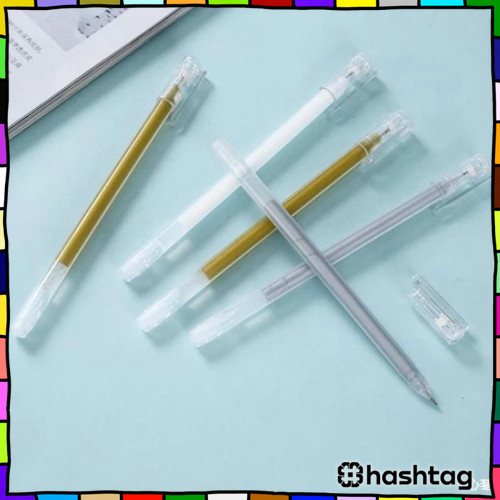 

#️⃣ Pena Glitter Gel Metalik 0.9mm Emas Silver Putih Pulpen Warna Warni Gold Colour Gel Pen Tinta Metallic Ballpoint Craftwork Scrapbook Y3436