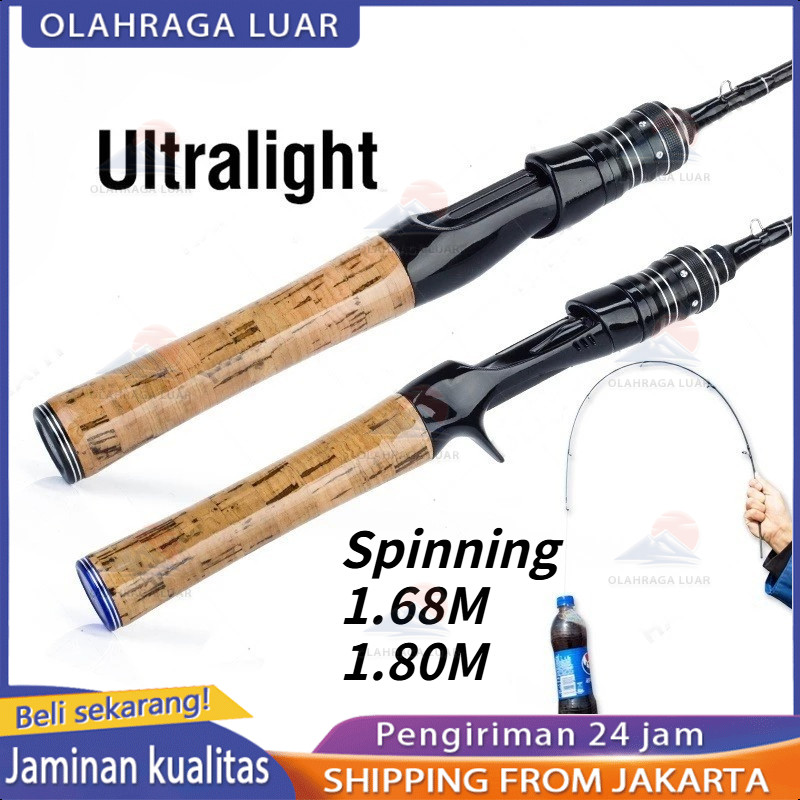 Spinning Baitcasting Casting Fishing Rod Fishing Pole Joran simanalagi Pancing Bahan Ultra Ringan Pa