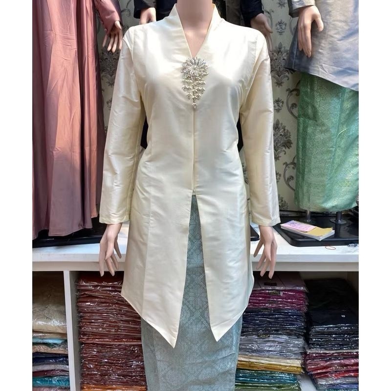 PROMO Rohmah Kebaya - Setelan Kebaya Tafeta Tunik Melayu / Kebaya Tafeta Busui jumbo / Kebaya Modern