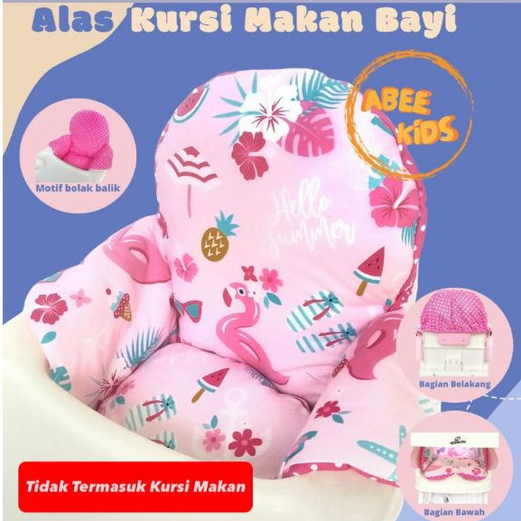 Abeeofficial Alas kursi makan bayi universal motif bolak balik bantal kursi makan Co