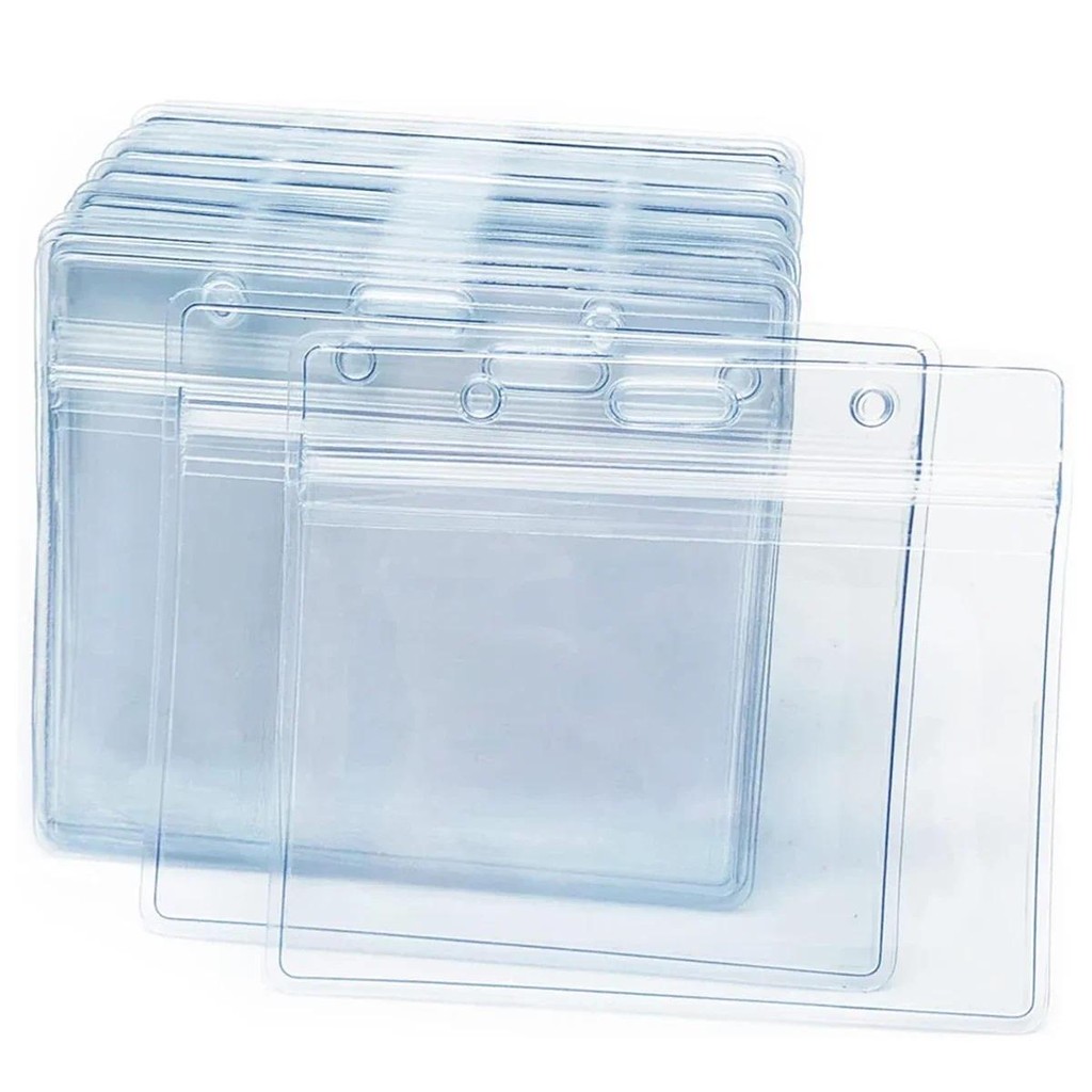 

10PCs Transparent ID Card Holder Waterproof ID Card Holder Badge Sealed Document Protection School Supplies Nurse Accessories