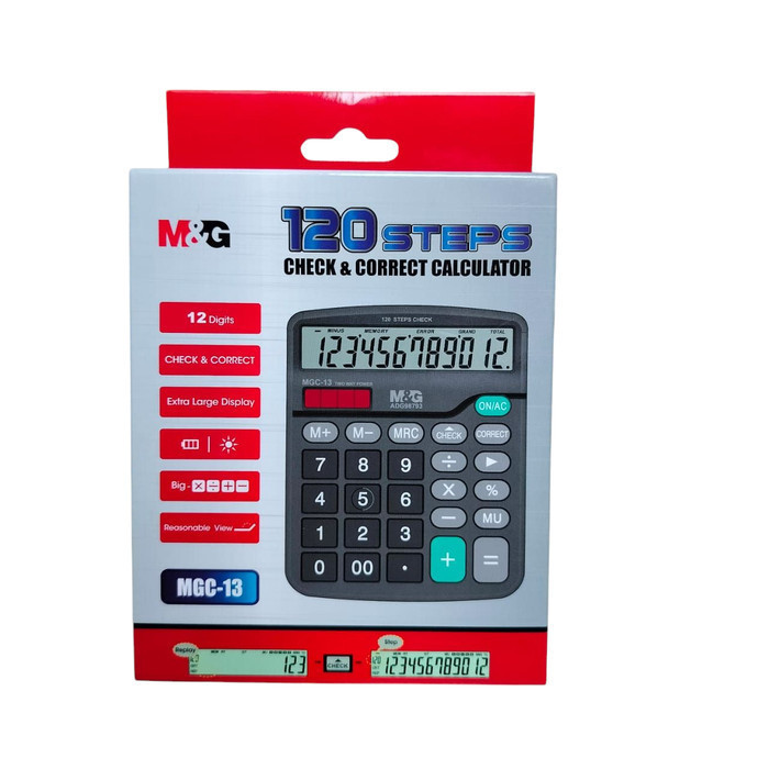 

M&G Kalkulator 12 digits /MGC-13/ 120 Steps check & correct calculator