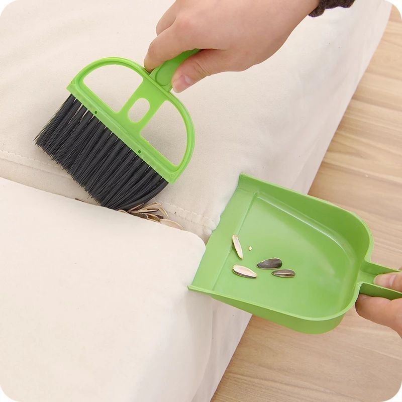 LM - SAPU MINI SET SAPU PLUS SEROKAN SERBAGUNA Pengki Mini Set Kit Alat Kebersihan Sikat Debu Sampah