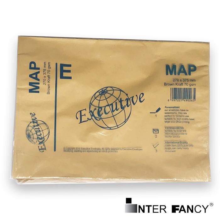 

Amplop Casing Coklat Samson Merk Executive, Type E, Ukuran Map. Dimensi 27 x 37,5 cm. Harga tercantum 1 pak = 100 lembar