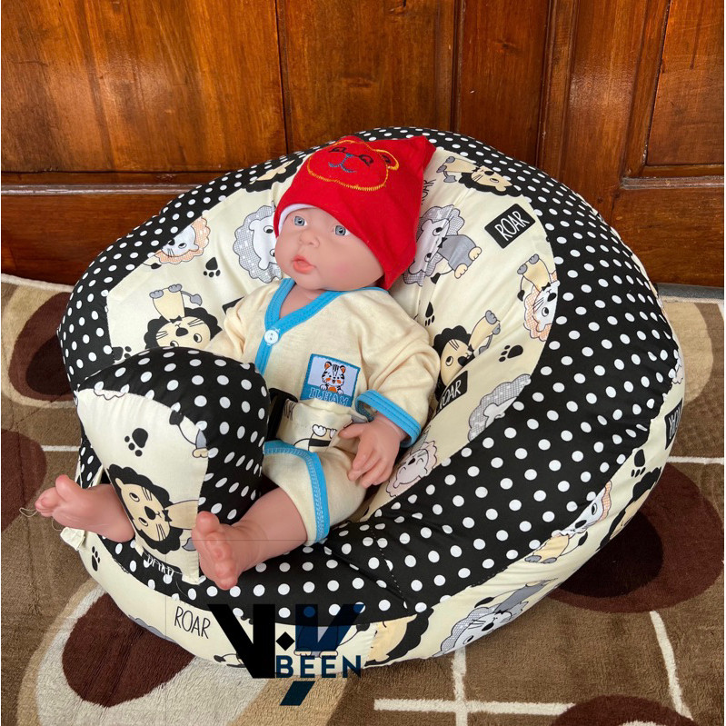 SOFA BAYI BELAJAR DUDUK | KURSI DUDUK BAYI | TEMPAT DUDUK BAYI | DI LENGKAPI SABUK DAN BANTALAN EMPU