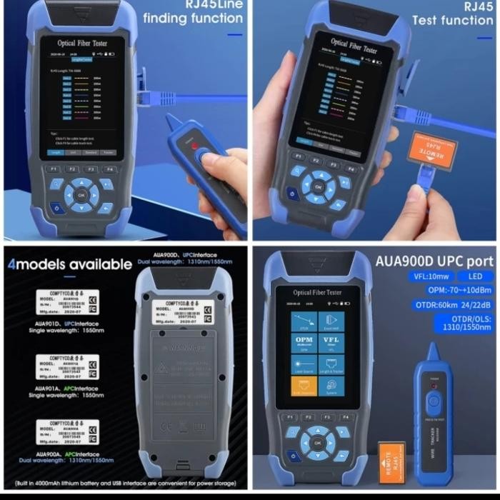Mini Pro OTDR AUA-900D Fiber Tester Optical Time Domain Reflectometer