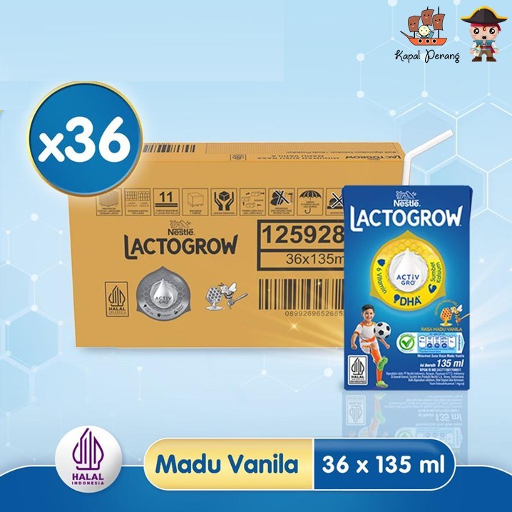 

Nestlé LACTOGROW Susu UHT Madu Vanilla 135ml x 36pcs