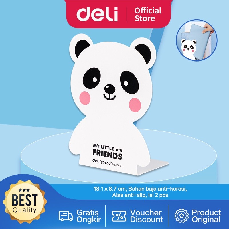 

Deli Pembatas Buku Anti korosi Desain Kartun 95423 70453