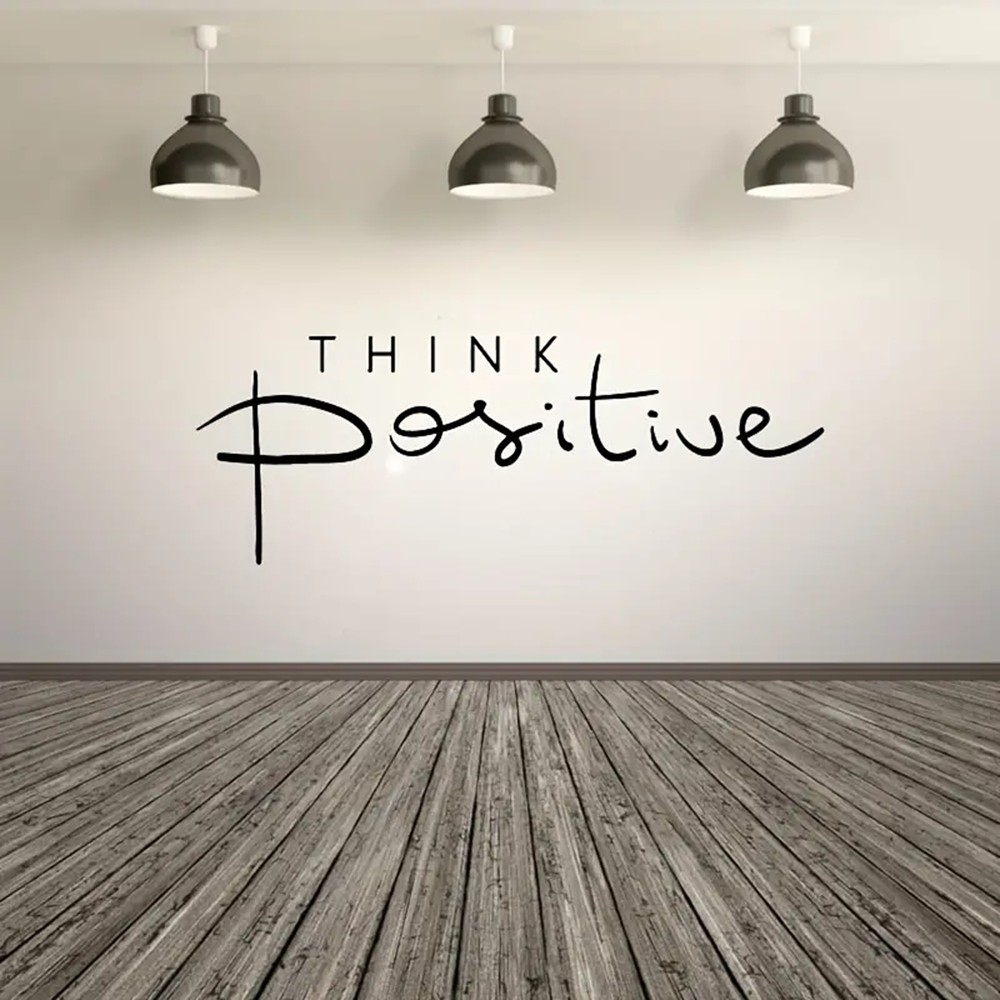 

1 pc think positive Wall Sticker Pvc Wall Stickers Wall Art Wallpaper For Kids Room Living Room Home Decor Wall Art Decal