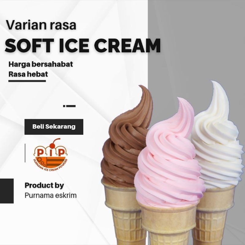 

bahan baku/bubuk soft es krim purnama