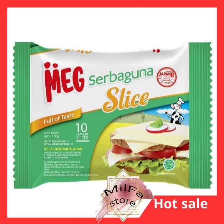 

MF1049 MEG Keju Serbaguna Slice 10 slice 150g Meg Keju Cheddar