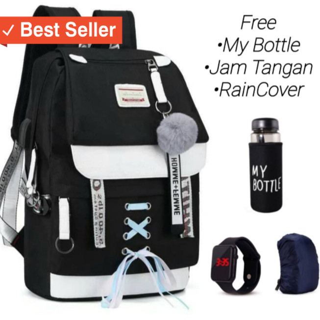 Termurah Bahan Premium Kekinian Viral Korean Style / [ COD ] Tas ransel sekolah anak laki laki perem