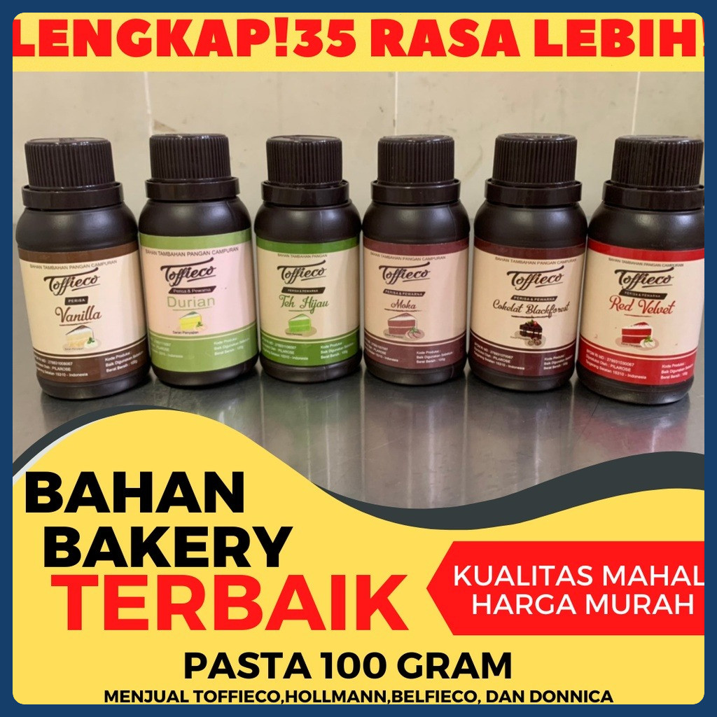 

PASTA PERISA TOFFIECO 100 GRAM TERLENGKAP! 39 RASA!