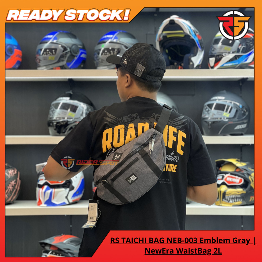 Tas RS TAICHI BAG NEB-003 Emblem Gray | NewEra WaistBag 2L