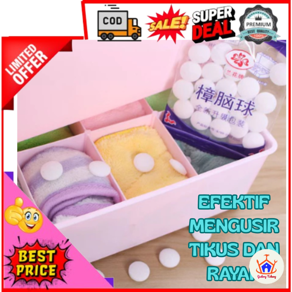 Kapur Barus Putih Kamper Lemari Pakaian Wangi Anti Jamur Anti Nyamuk Kecoa Dan Tikus Toilet Kapur Ba