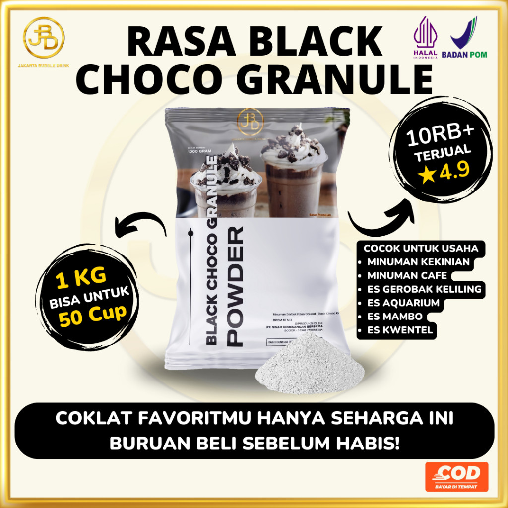 

Bubuk Minuman Premium BLACK CHOCO GRANULE -Jakarta Bubble Drink | BPOM&HALAL