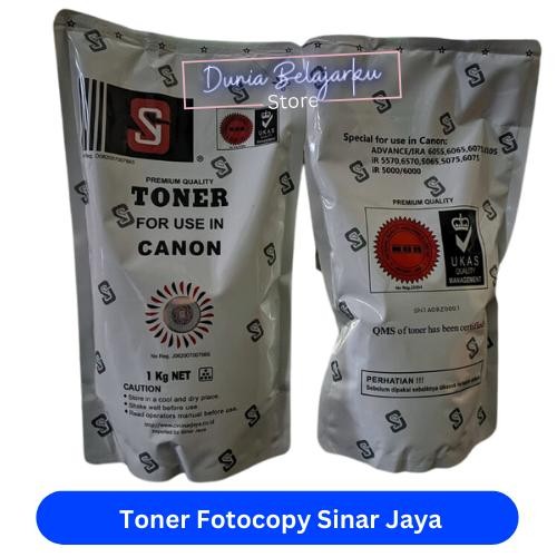 

Toner Fotocopy Sinar Jaya SJ Tinta Fotocopy Berat Netto 1 kilogram