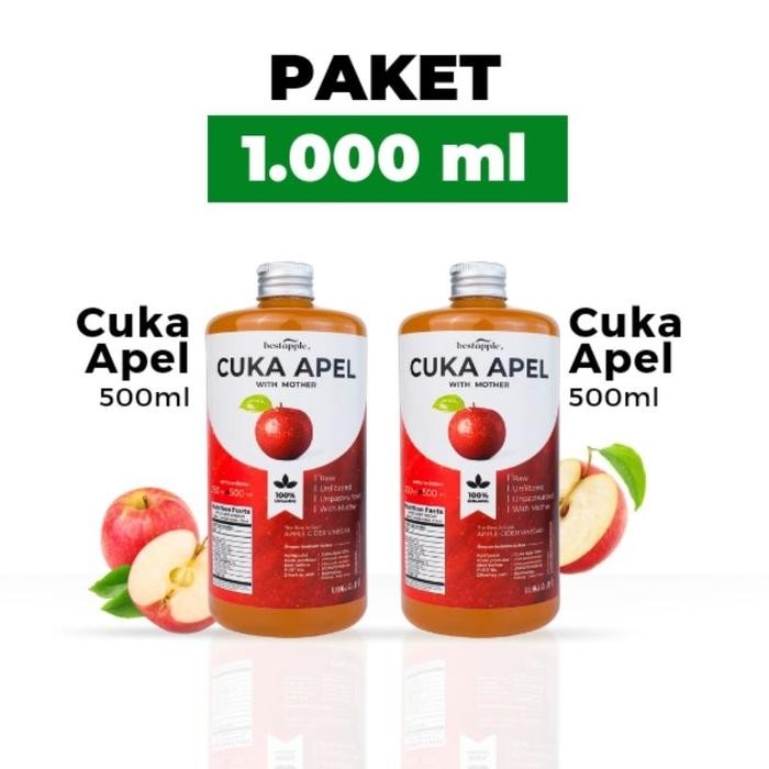 

Paket Cuka Apel - Bestapple - Diet Detoks - Apple Cider Vinegar - 1000 ML [terlaris]