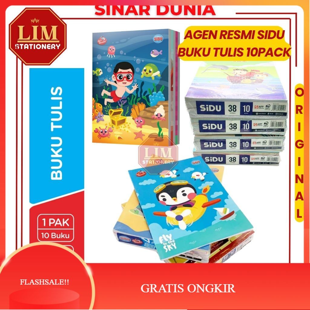 

【AGNES_ID】DISKON!! (10Pack) Buku Tulis Sidu 38 Lembar READY COD!!