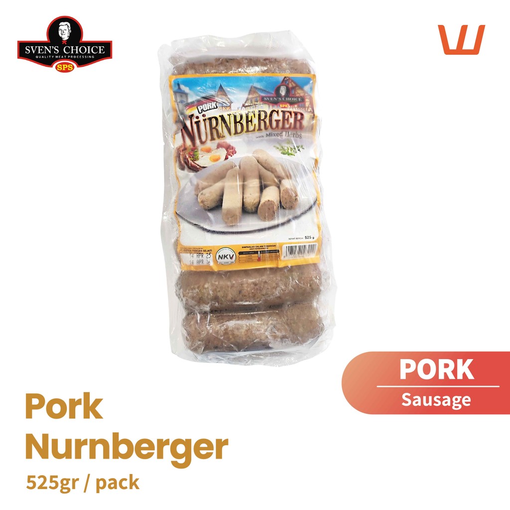 

Pork Nuernberger Sausage Sven's Choice 525 gram