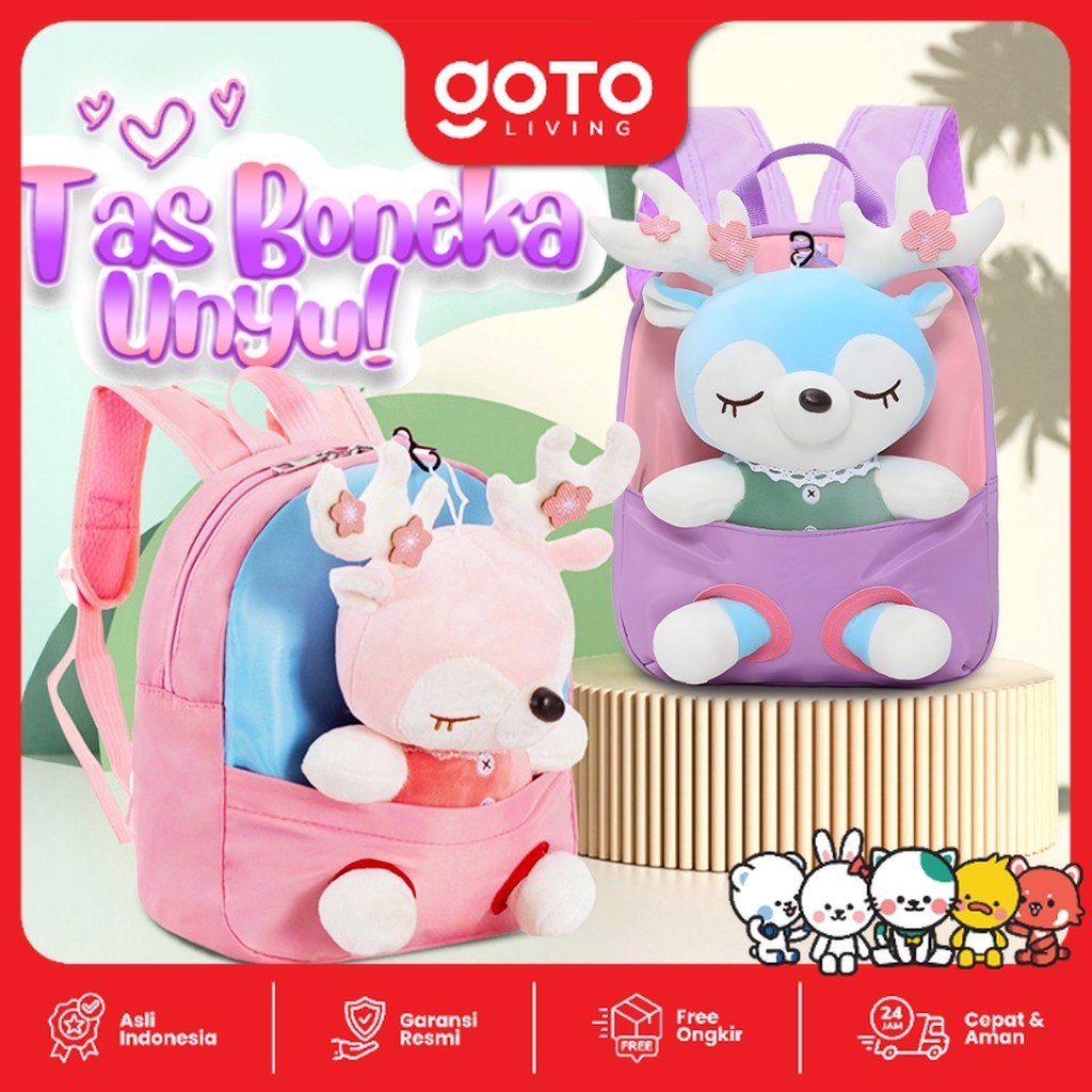Goto Pomi Backpack Tas Ransel Anak Sekolah Paud Karakter 3D