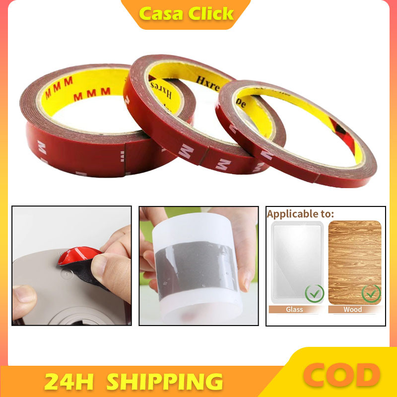 

Lem 3M Bolak Balik /Double Tape 3m x 20mm/10mm/6mm/ Lem 2 Sisi Isolasi Double Tape Tanpa Jejak Tahan Air Tahan Suhu Tinggi