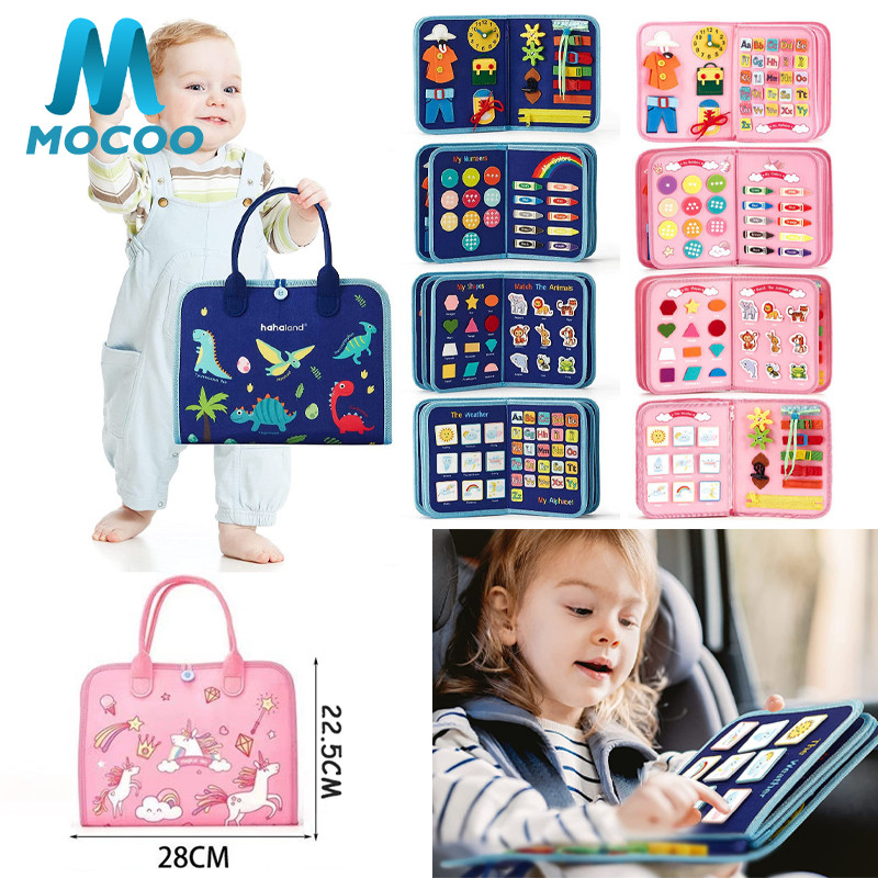 8 Halaman Mainan Montessori Papan Busy Board Anak Mainan Edukasi Educational Sensory Book