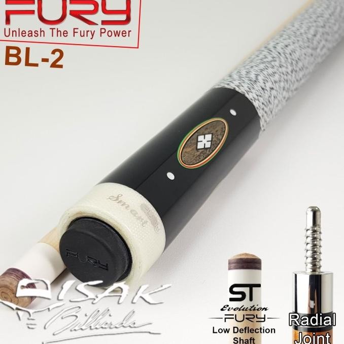Fury BL-2 Cue - STE Low Deflection Radial Billiard Stick Biliar Stik CO