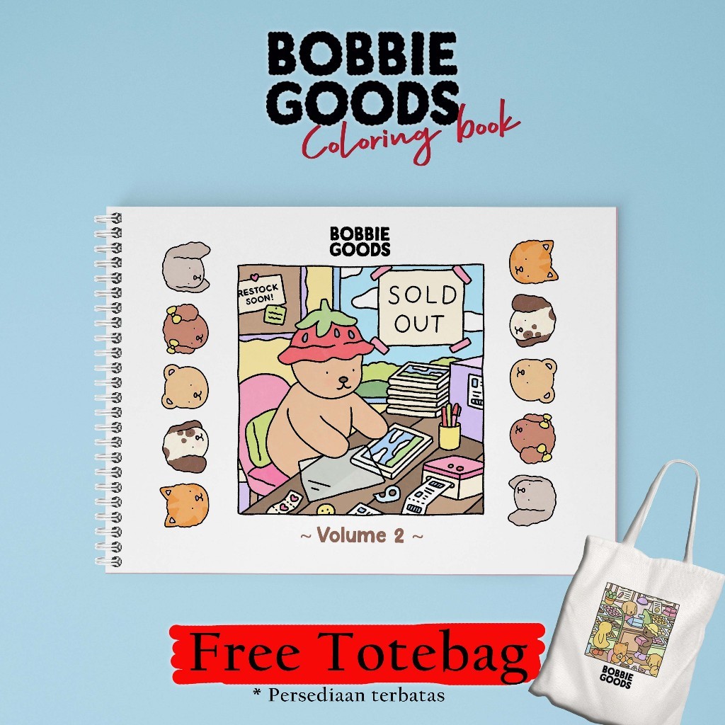 

KAYDEN STORE Bobbie Goods Coloring Book Volume 2 - Free Tote Bag