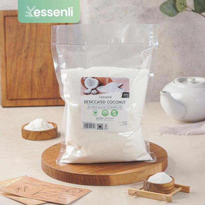 

ESSENLI Dessicated Coconut / Kelapa parut kering / Tepung Kelapa - 500gr